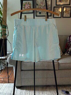 Under Armour Women's Light Blue Aqua Athletic Running Shorts